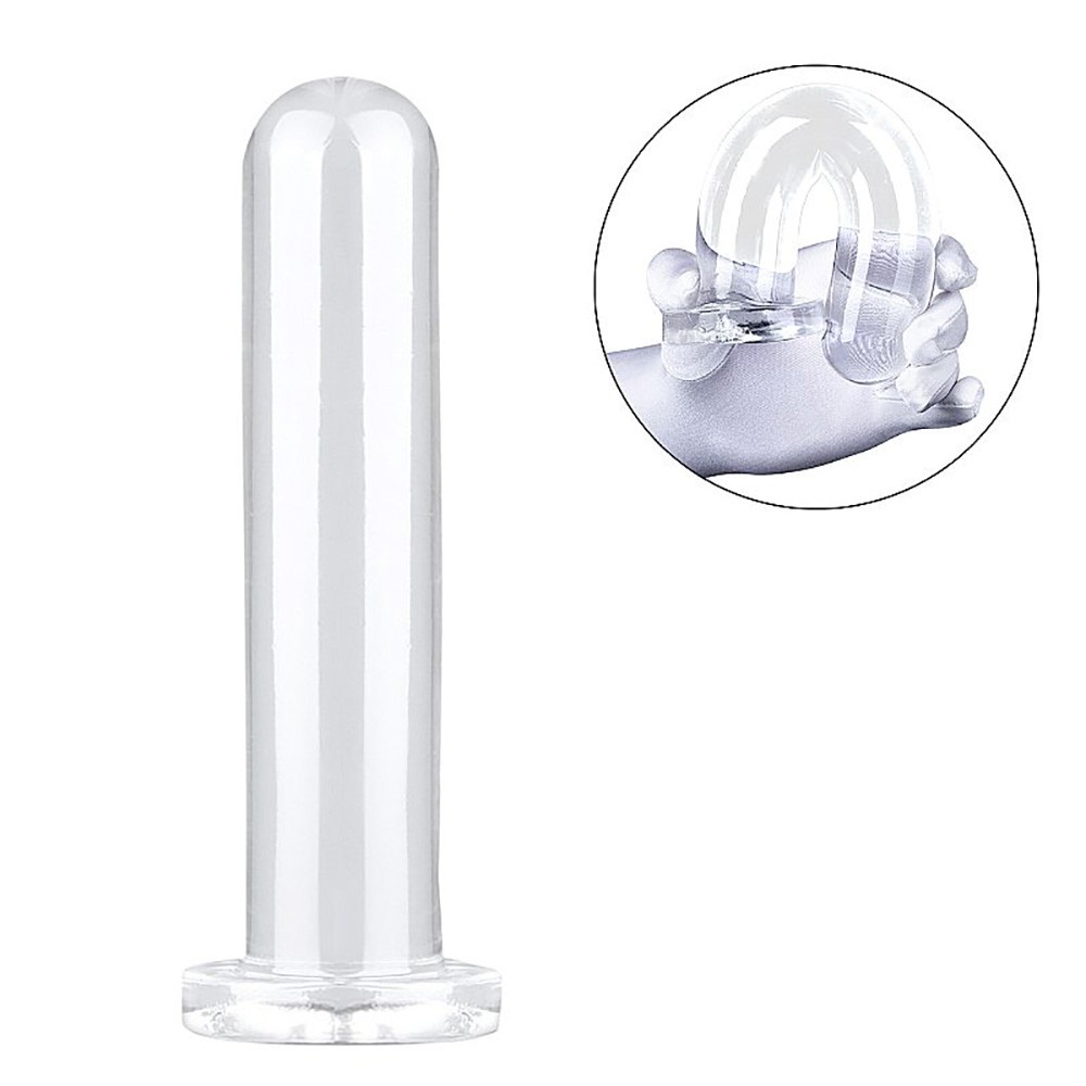 Plug Anal Em Jelly Liso Ventosa 25 X 5cm Transparente Sex Shop