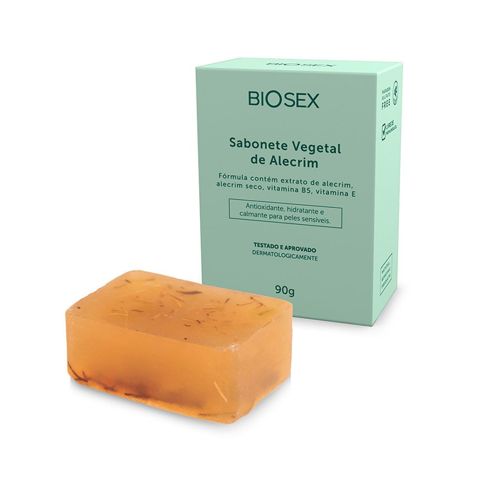 Sabonete Íntimo em Barra Vegetal Alecrim Vegano Biosex 90g Sex Shop