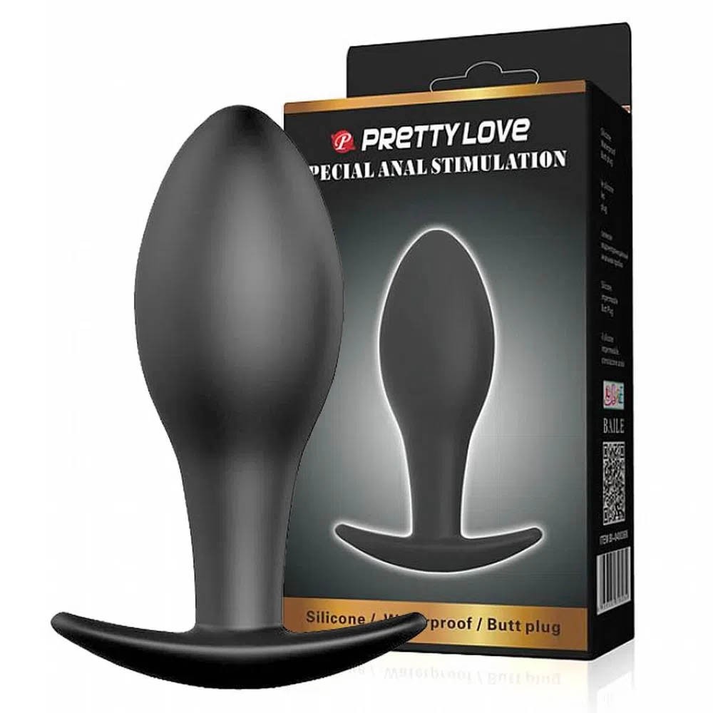 Plug Anal Em Silicone Preto Sex Shop Loja Do Prazer