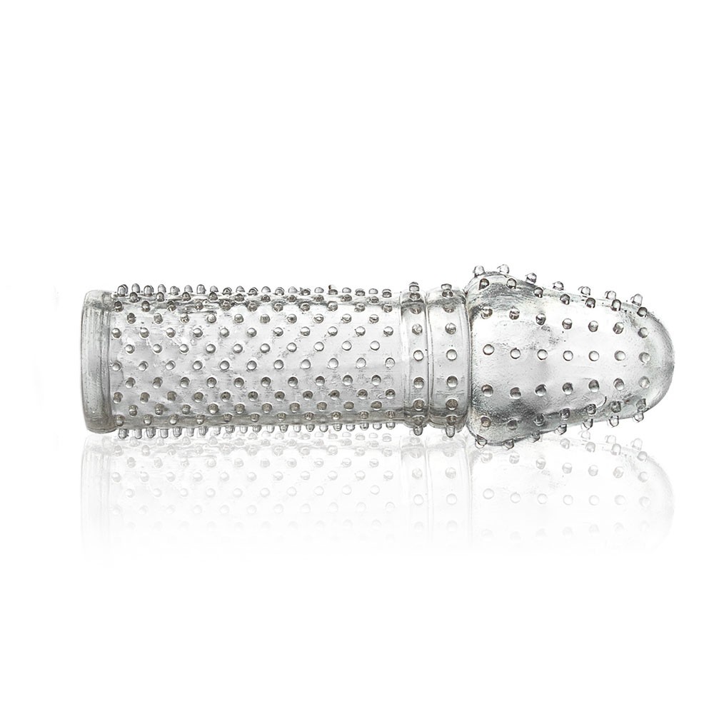 Capa Peniana sem Vibrador em Jelly com Nódulos Massageadores 13,5 x 3,5cm  Adonis Transparente :: Sex Shop Loja do Prazer