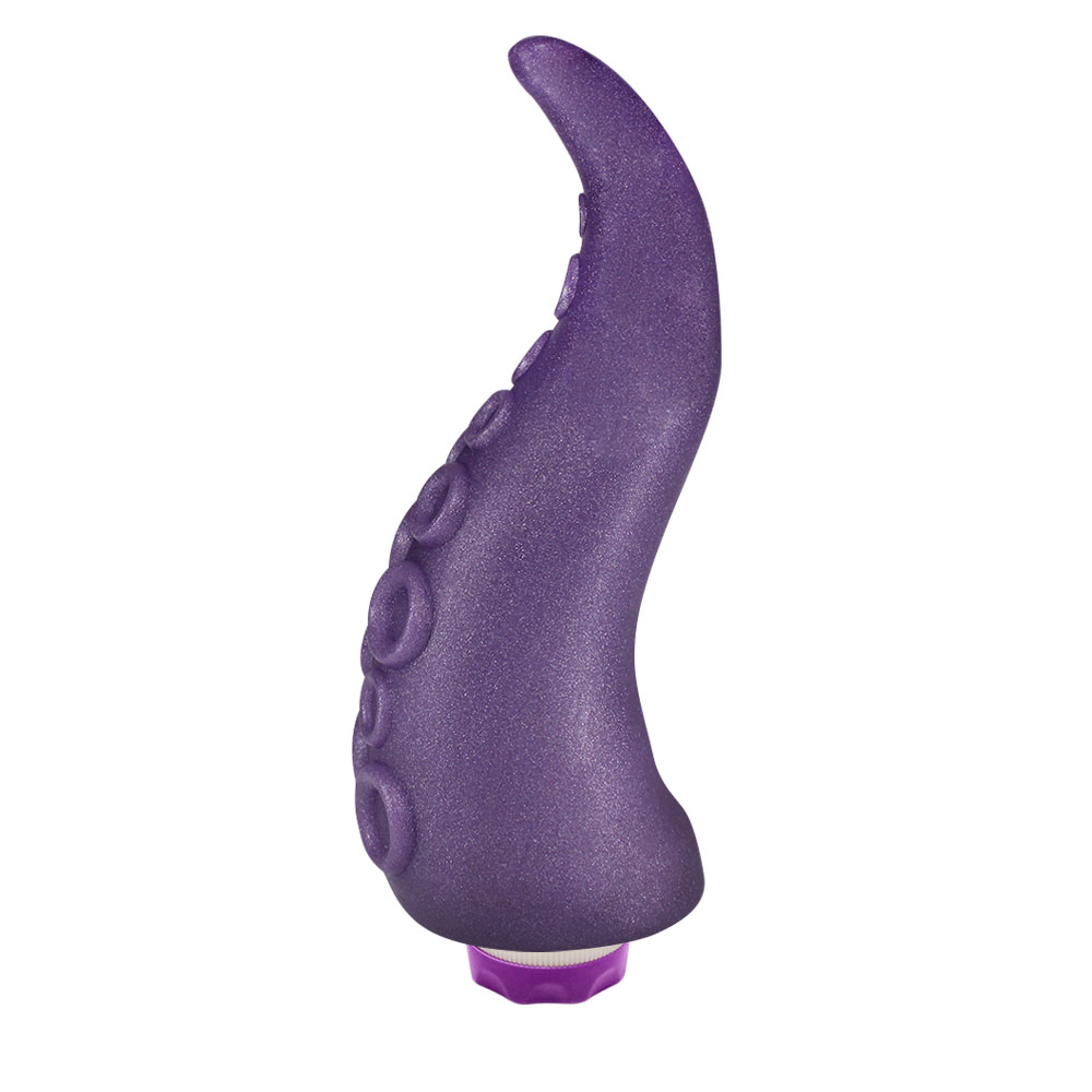 Dildo em PVC Flexível em Formato de Tentáculos com Vibrador 18 x 5cm Roxo  :: Sex Shop Loja do Prazer