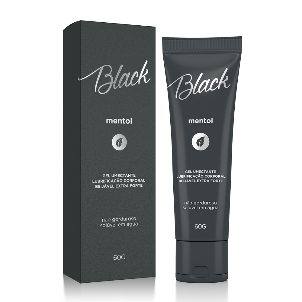 Gel para Sexo Anal Beijável Black Mentol Extra Forte 60g :: Sex Shop Loja  do Prazer