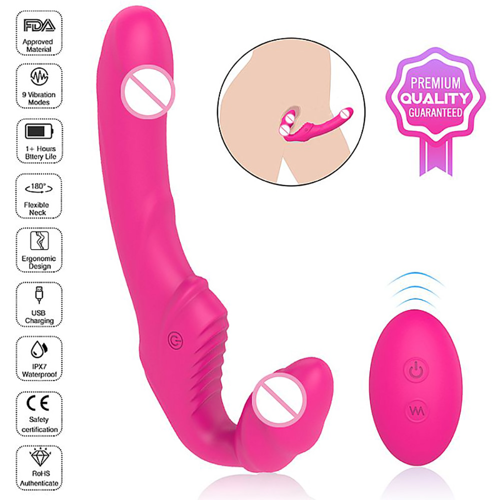 Cinta Peniana para Ela para Inversão de Papel em Silicone com 9 Vibrações  Nana Pink :: Sex Shop Loja do Prazer