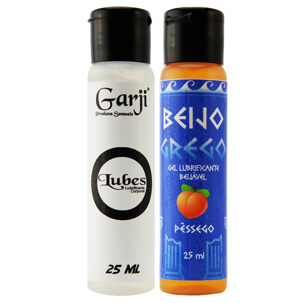 DUO Gel Beijo Grego Pêssego 25ml + Lubrificante Neutro Lubes 25ml :: Sex  Shop Loja do Prazer