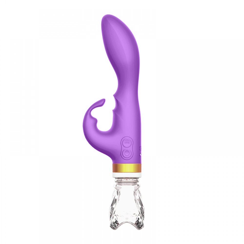 Vibrador Duplo Recarregável em Silicone com Base com 10 Vibrações e Base em  Vidro Roxo :: Sex Shop Loja do Prazer