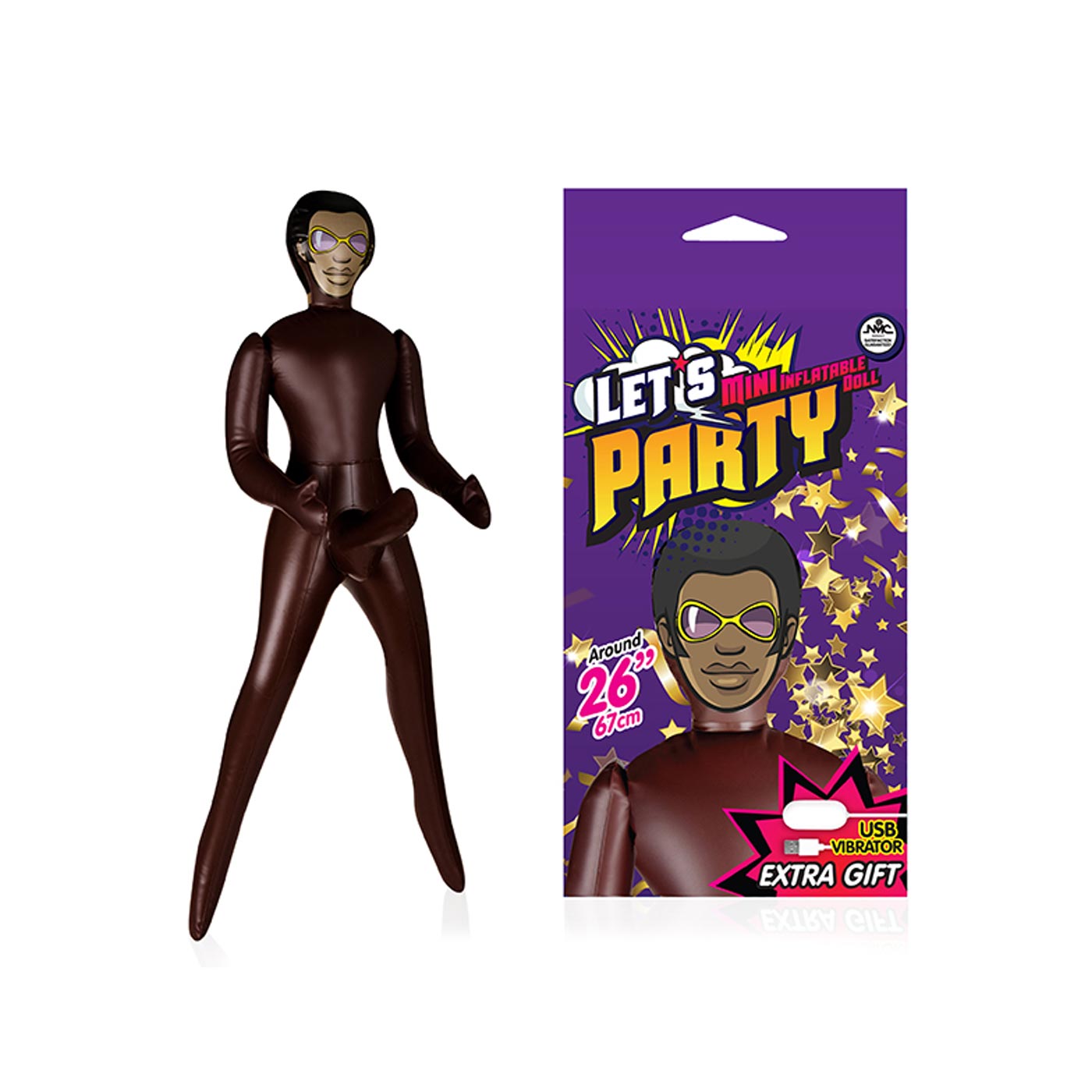 Mini Boneco Inflável Negro Pênis Inflável :: Sex Shop Loja do Prazer